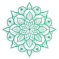 scarabocchio fiore mandala vettore isolato su un' bianca sfondo, astratto schema mandala icona