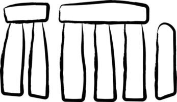 Stonehenge mano disegnato illustrazione vettore