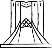 azadi Torre mano disegnato illustrazione vettore
