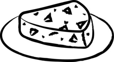 frittata piatto mano disegnato vettore illustrazione