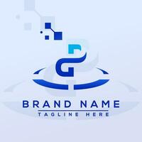 lettera dp blu professionale logo per tutti tipi di attività commerciale vettore