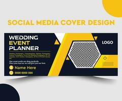 nozze evento progettista sociale media copertina design modello vettore