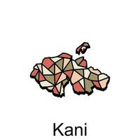 carta geografica città di kani disegno, alto dettagliato vettore carta geografica - Giappone vettore design modello, adatto per il tuo azienda