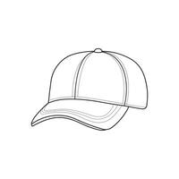 mano disegnato bambini disegno cartone animato vettore illustrazione baseball berretto isolato su bianca sfondo