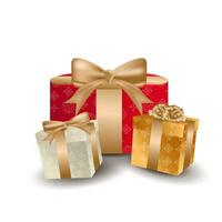 celebrazione o compleanno regalo scatola con decorativo ornamenti vettore