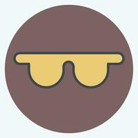 icona sicurezza occhiali. relazionato per carpenteria simbolo. colore compagno stile. semplice design modificabile. semplice illustrazione 1 vettore