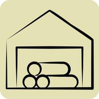 icona memorizzare Casa. relazionato per carpenteria simbolo. mano disegnato stile. semplice design modificabile. semplice illustrazione vettore