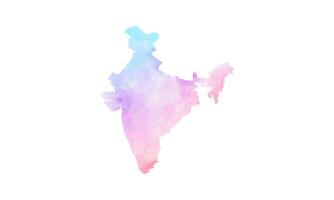 colorato India carta geografica acquerello vettore sfondo