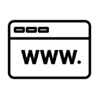 www del browser finestra icona. vettore. vettore