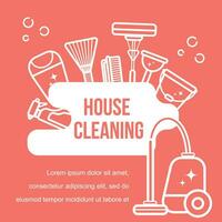 Casa pulizia vettore illustrazione