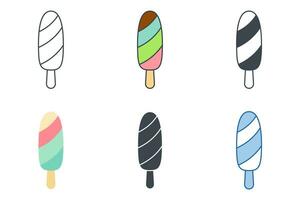 ghiaccio pop icona collezione con diverso stili. ghiaccio crema icona simbolo vettore illustrazione isolato su bianca sfondo