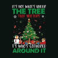 Natale impostato è non cos'è sotto il albero quello questioni vettore