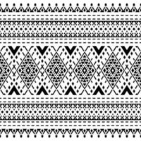 azteco e navajo tribale sfondo vettore. senza soluzione di continuità nativo etnico modello. geometrico banda stile. nero e bianca colori. design per tappeto, tenda, tessile, tessuto, stuoia, ricamo, moda, ikat. vettore