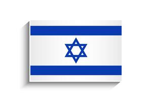 piatto rettangolo Israele bandiera icona vettore