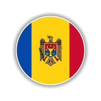 astratto cerchio moldova bandiera icona vettore