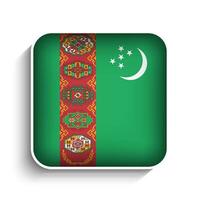 vettore piazza turkmenistan bandiera icona
