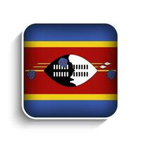 vettore piazza Swaziland bandiera icona