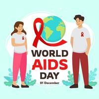 insieme per la giornata mondiale dell'AIDS vettore