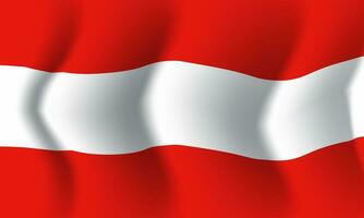 sfondo sventolando nel vento bandiera austriaca. sfondo per patriottico vettore