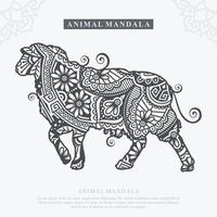 vettore di mandala animale. arte animale. illustrazione vettoriale.