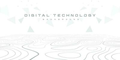 astratto digitale tecnologia Ciao Tech futuristico grigio bianca sfondo, informatica informazione comunicazione, innovazione futuro Tech dati, Internet Rete connessione, ai grande dati linea punto, circuito vettore 3d