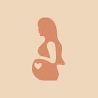 gravidanza logo illustrazione vettore