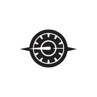 un' logo di velocità metro icona design vettore tachimetro silhouette auto tachimetro isolato su bianca sfondo