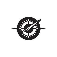 un' logo di velocità metro icona design vettore tachimetro silhouette auto tachimetro su bianca sfondo.