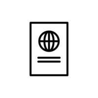 pasport schema icona pixel Perfetto per sito web o mobile App vettore