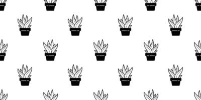 cactus senza soluzione di continuità modello vettore deserto botanica fiore giardino pianta sciarpa isolato piastrella sfondo ripetere sfondo scarabocchio cartone animato illustrazione design