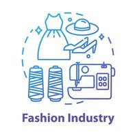 icona del concetto di industria della moda vettore