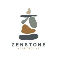 zen pietra silhouette logo vettore illustrazione design con creativo idea