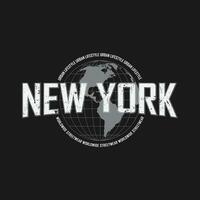 tipografia dell'illustrazione di new york. perfetto per disegnare t-shirt, camicie, felpe con cappuccio, poster, stampe vettore