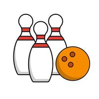 piatto design bowling icona. vettore. vettore