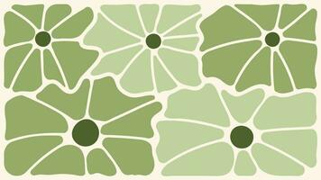 astratto botanico arte sfondo vettore. naturale mano disegnato modello design con verde fiore. semplice contemporaneo stile illustrato design per tessuto, Stampa, coperchio, striscione, sfondo. vettore