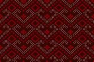 rosso tradizionale etnico modello paisley fiore ikat sfondo astratto azteco africano indonesiano indiano senza soluzione di continuità modello per tessuto Stampa stoffa vestito tappeto le tende e sarong vettore