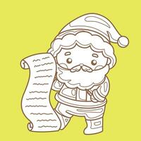 carino Santa Claus Natale cartone animato digitale francobollo schema vettore