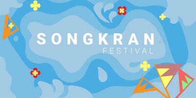 banner del festival di songkran vettore
