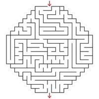 labirinto astratto. un gioco interessante per bambini e adolescenti. semplice illustrazione vettoriale piatto isolato su sfondo bianco.