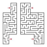 un insieme di due labirinti rettangolari con un ingresso e un'uscita. semplice illustrazione vettoriale piatto isolato su sfondo bianco. con un posto per la tua immagine