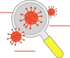 logo per la ricerca sul virus covid-19 vettore