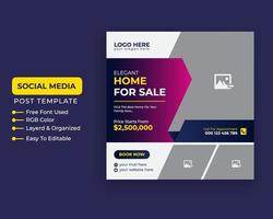 casa moderna in vendita banner social media e banner web pro vector