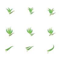 modello di progettazione dell'illustrazione del logo di aloe vera vettore