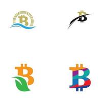 modello di progettazione dell'illustrazione del logo bitcoin vettore