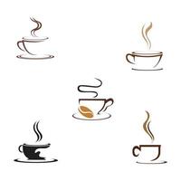 icona di vettore del modello di logo della tazza di caffè - vector