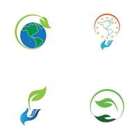 design dell'illustrazione vettoriale del logo della giornata mondiale della terra