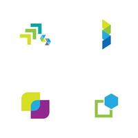 logo moderno concept design per fintech e tecnologia di finanza digitale vettore