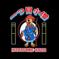hitotsume kozo yokai illustrazione vettore