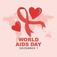 vettore illustrazione di mondo AIDS giorno, celebre ogni anno su dicembre 1
