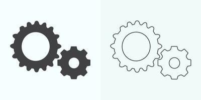 ruota dentata Ingranaggio meccanismo vettore impostazioni vettore icona